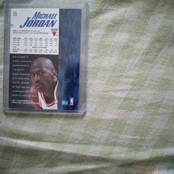 Michael Jordan 95-96 SKYBOX PREMIUM #15. ERROR - CAREER BLOCK TOTAL INCORRECT - Picture 6 of 8